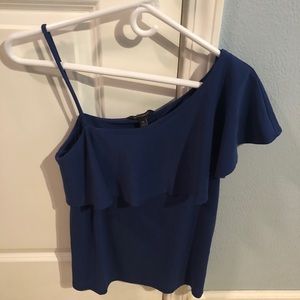 One shoulder blouse with strap